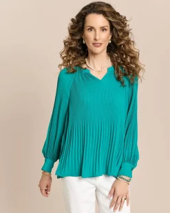 Plissee-Bluse