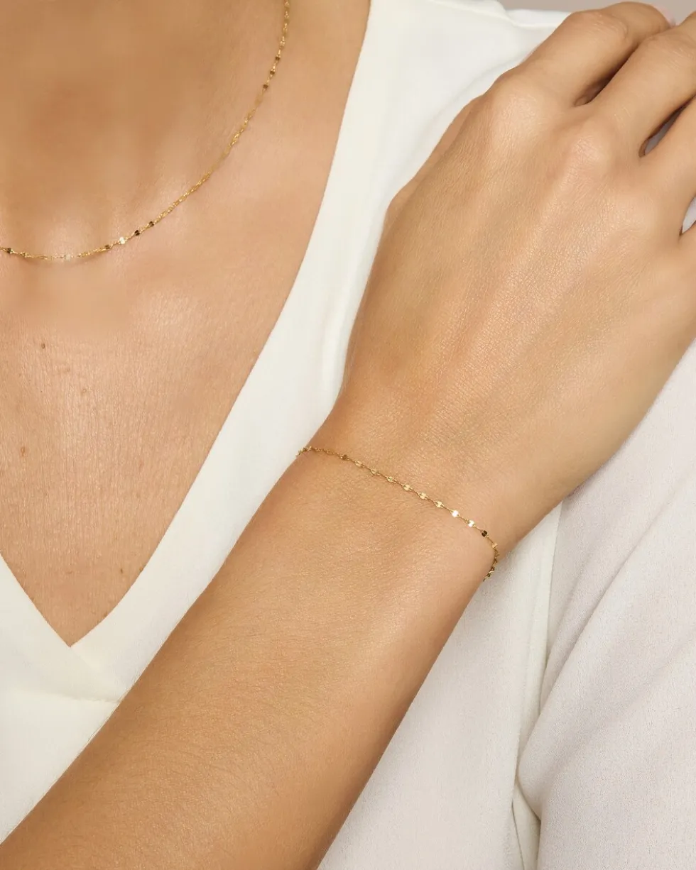 Plättchenarmband aus Gold 750