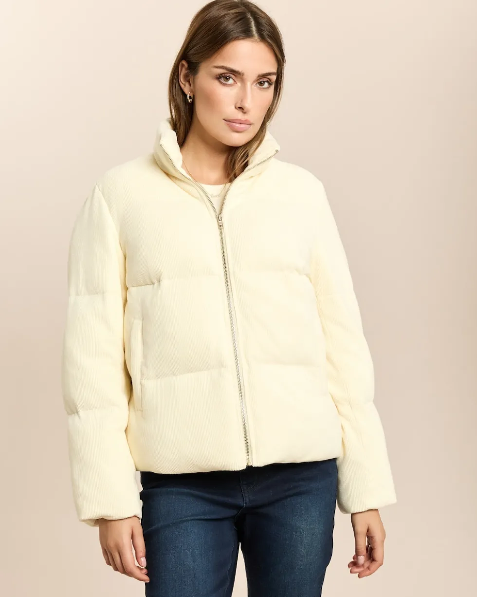Pufferjacke in Cord-Optik