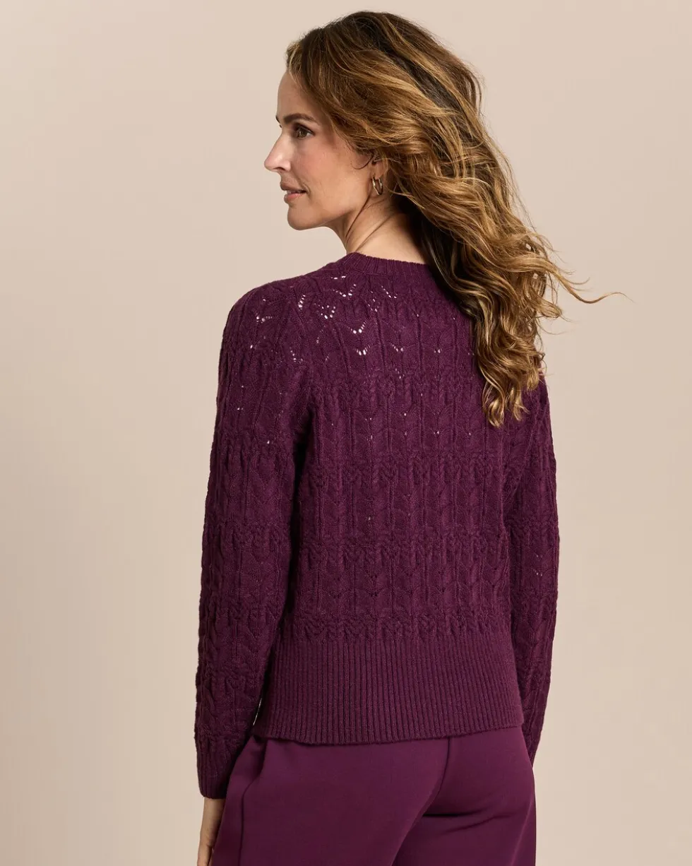 Pullover aus Ajourstrick