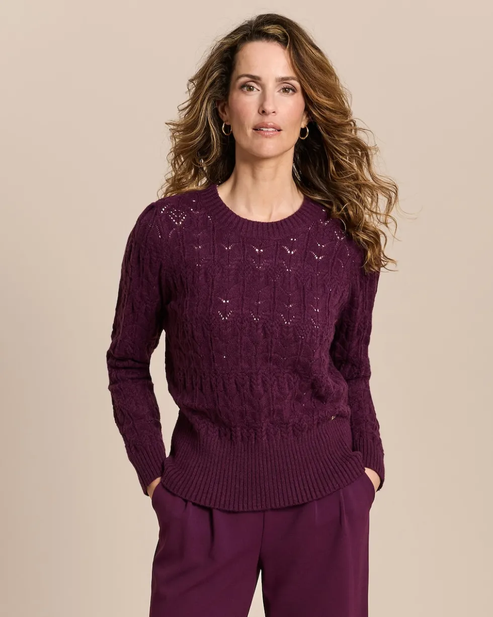 Pullover aus Ajourstrick