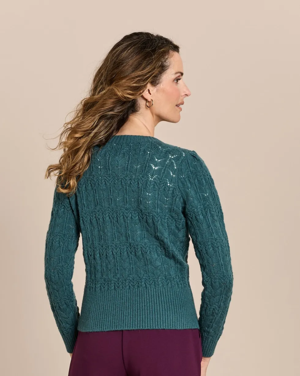 Pullover aus Ajourstrick