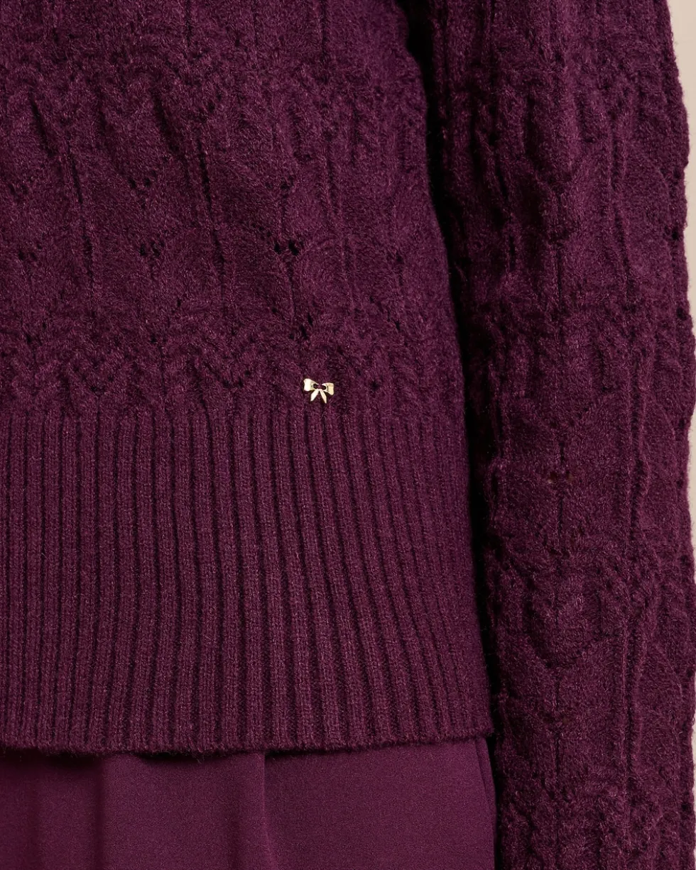 Pullover aus Ajourstrick