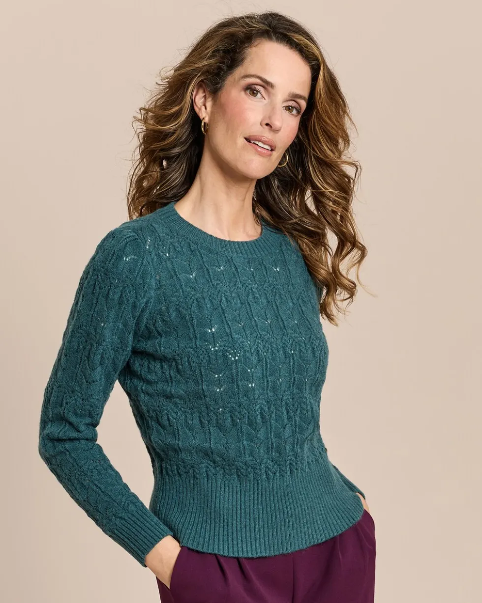 Pullover aus Ajourstrick