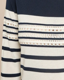 Pullover aus Lyocell mit Streifen