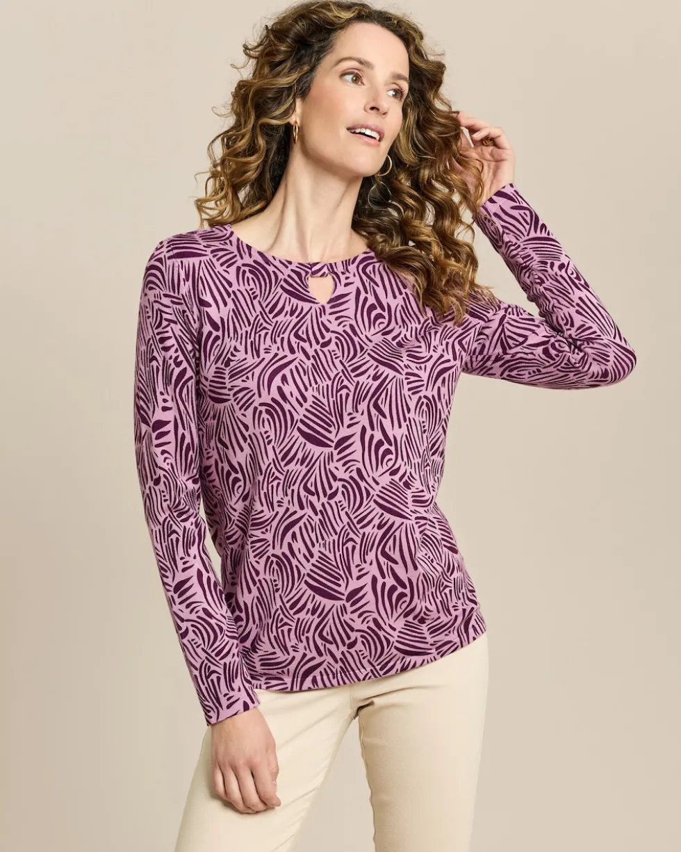Pullover bedruckt mit Key-Hole