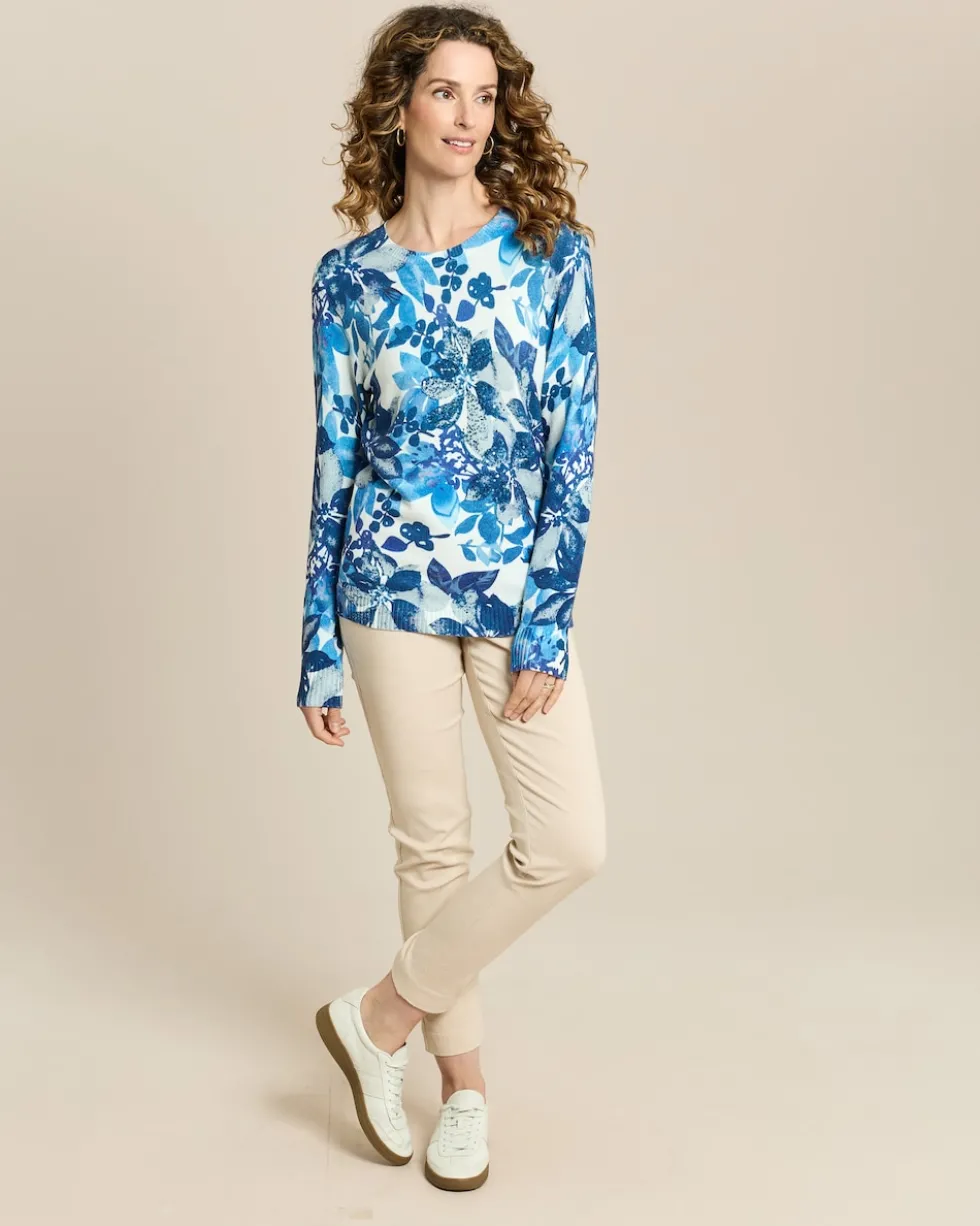 Pullover bedruckt mit Pailletten
