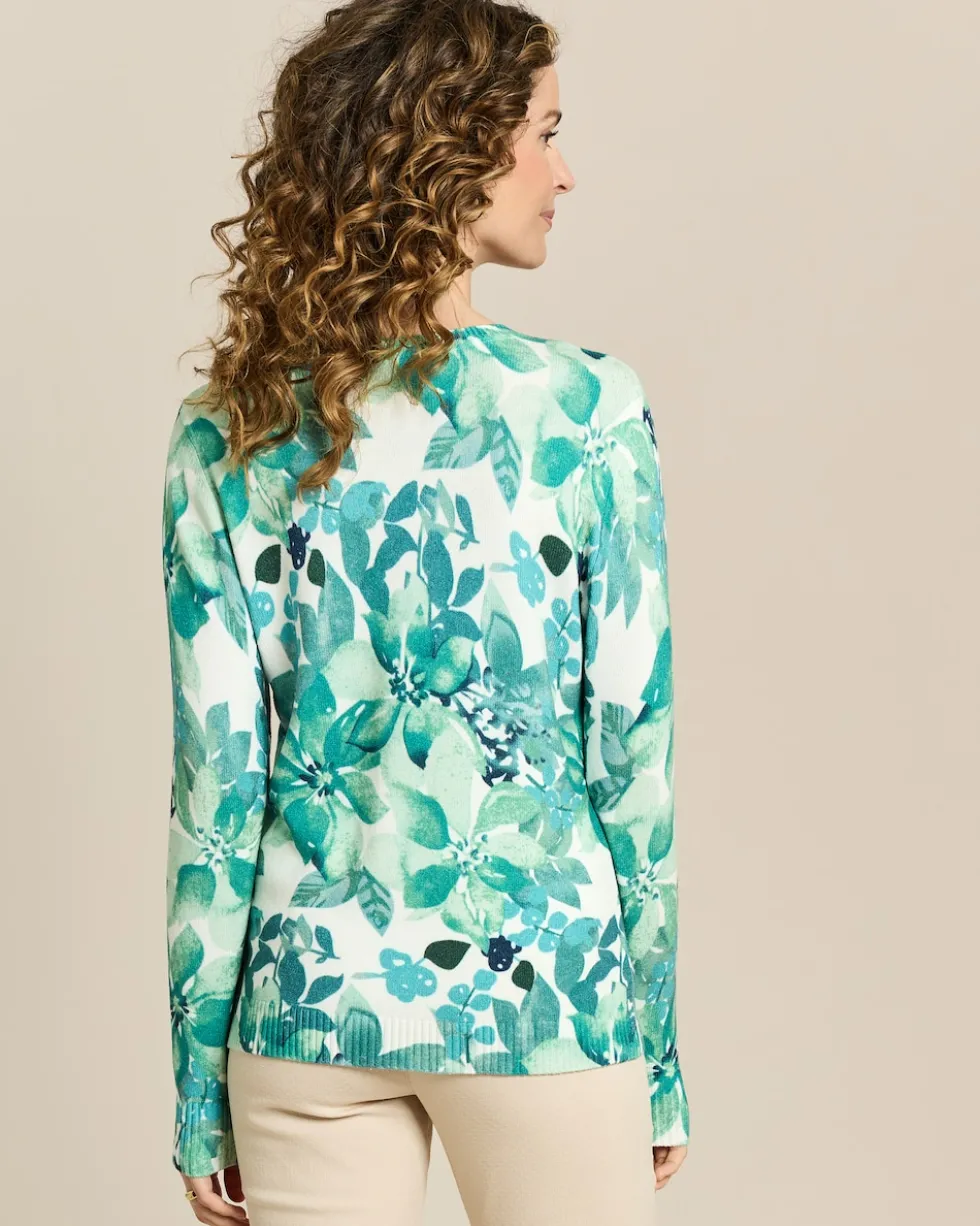 Pullover bedruckt mit Pailletten