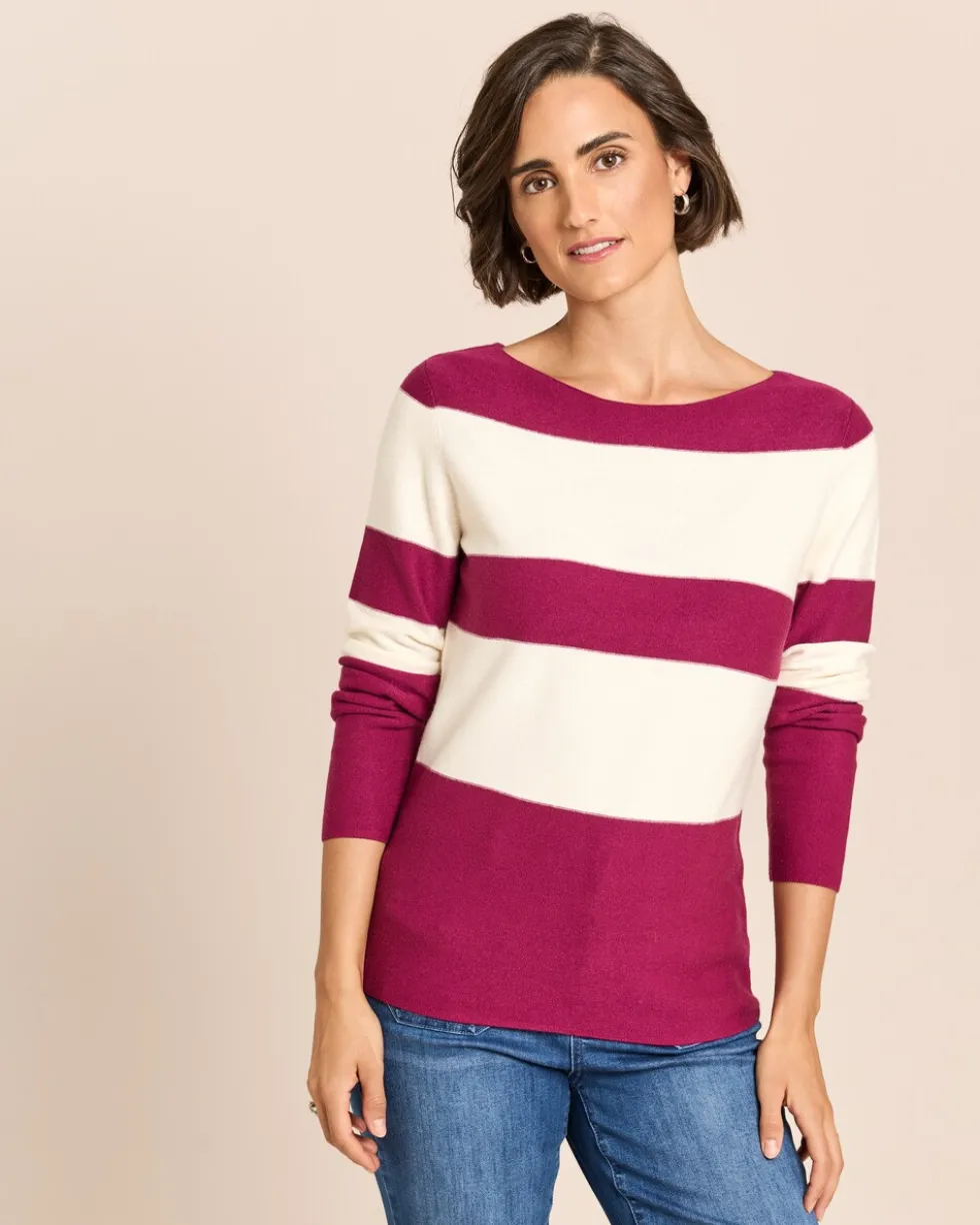 Pullover Colour-Blocking Streifen