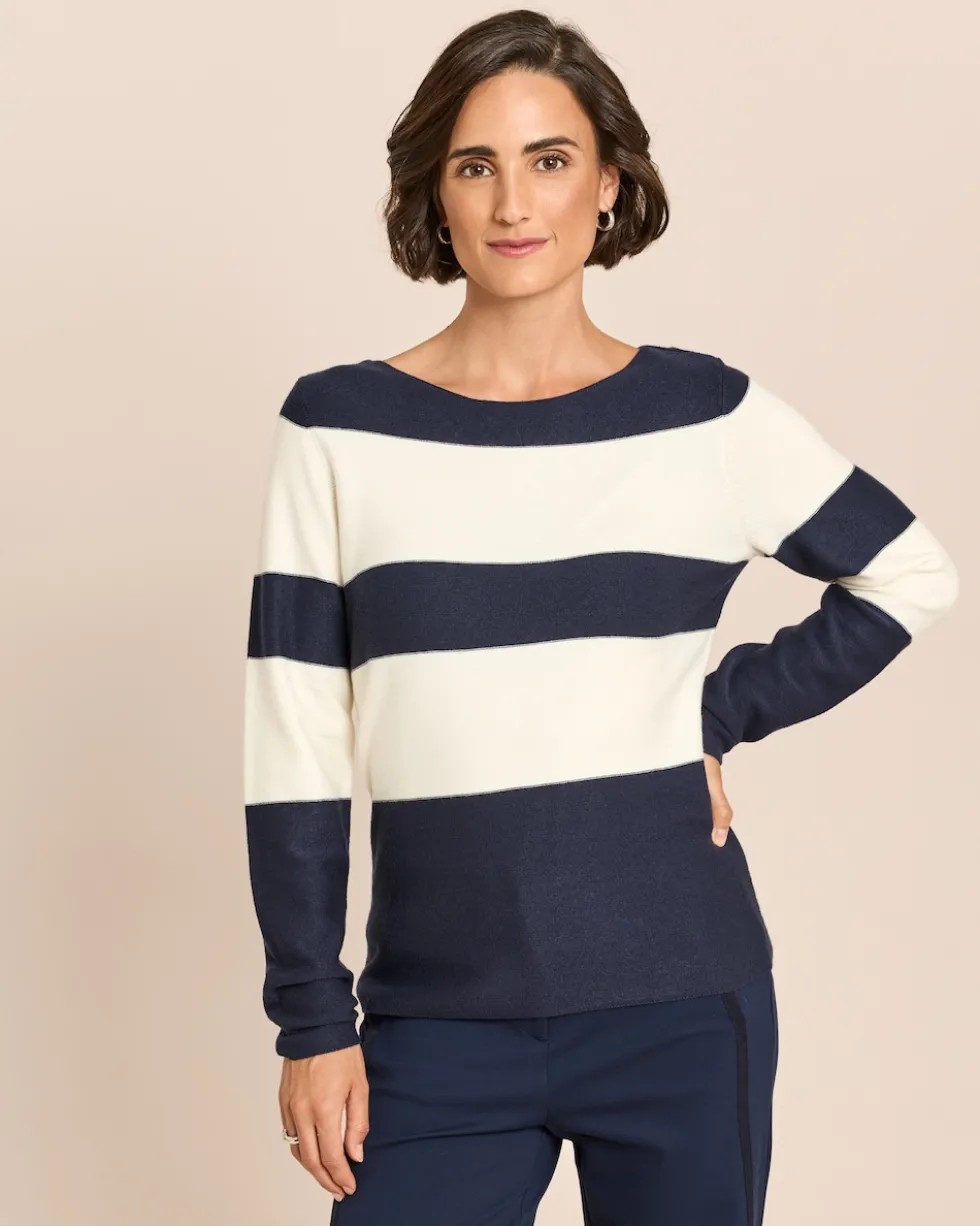 Pullover Colour-Blocking Streifen