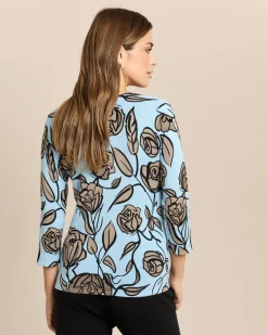 Pullover gezeichnete Blumen