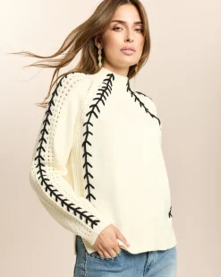 Pullover mit Ajourstrick, Zierstick