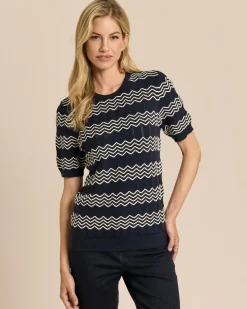 Pullover mit Ajour-Wellen-Muster