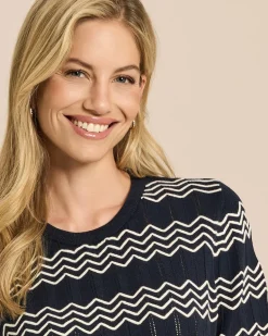 Pullover mit Ajour-Wellen-Muster
