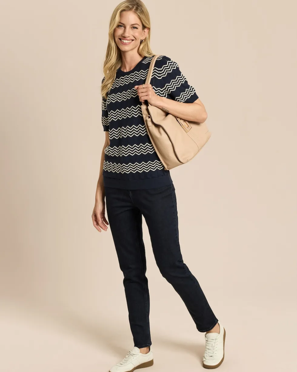 Pullover mit Ajour-Wellen-Muster