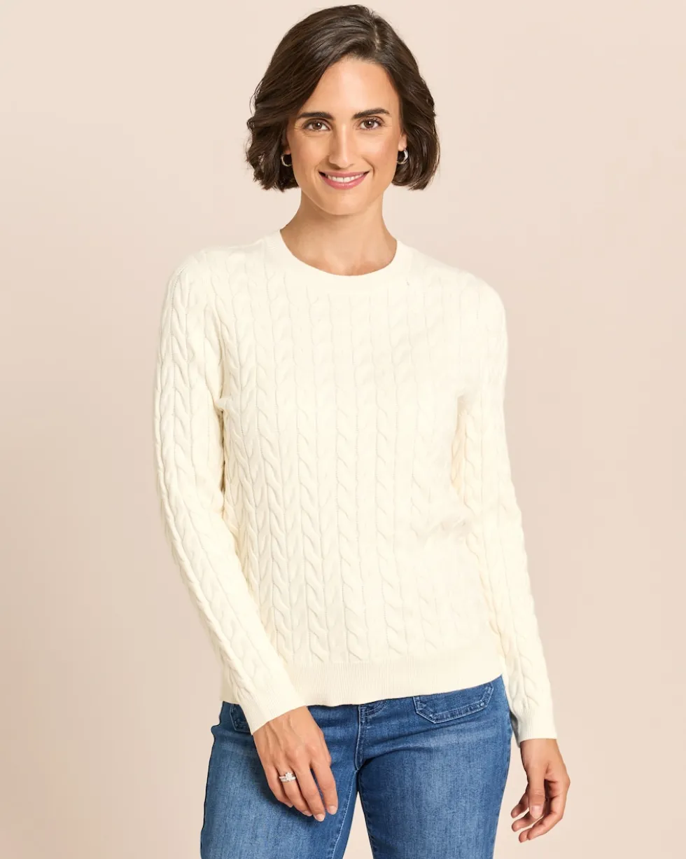 Pullover mit Allover-Zopfmuster