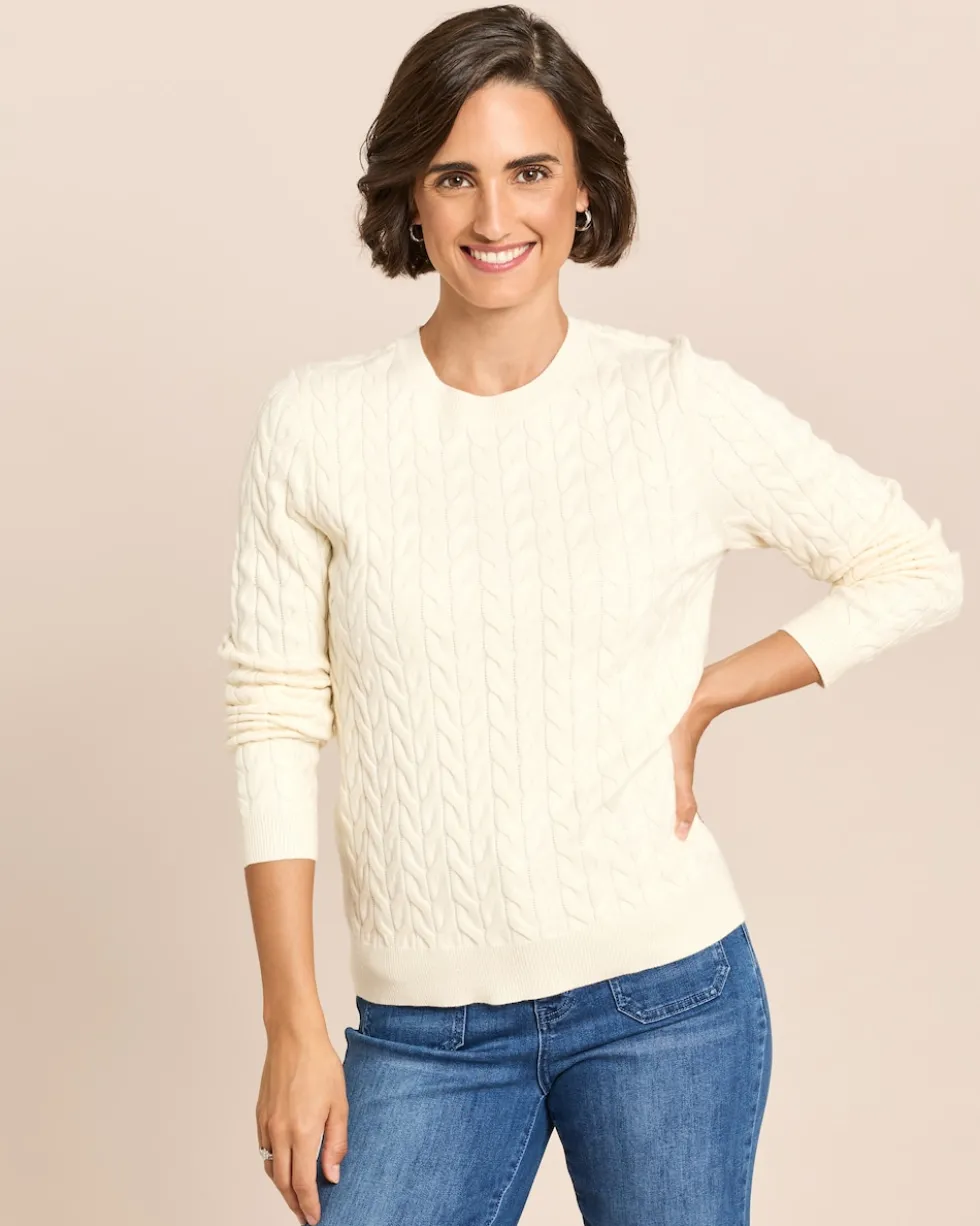 Pullover mit Allover-Zopfmuster