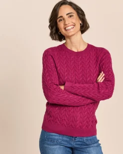 Pullover mit Allover-Zopfmuster
