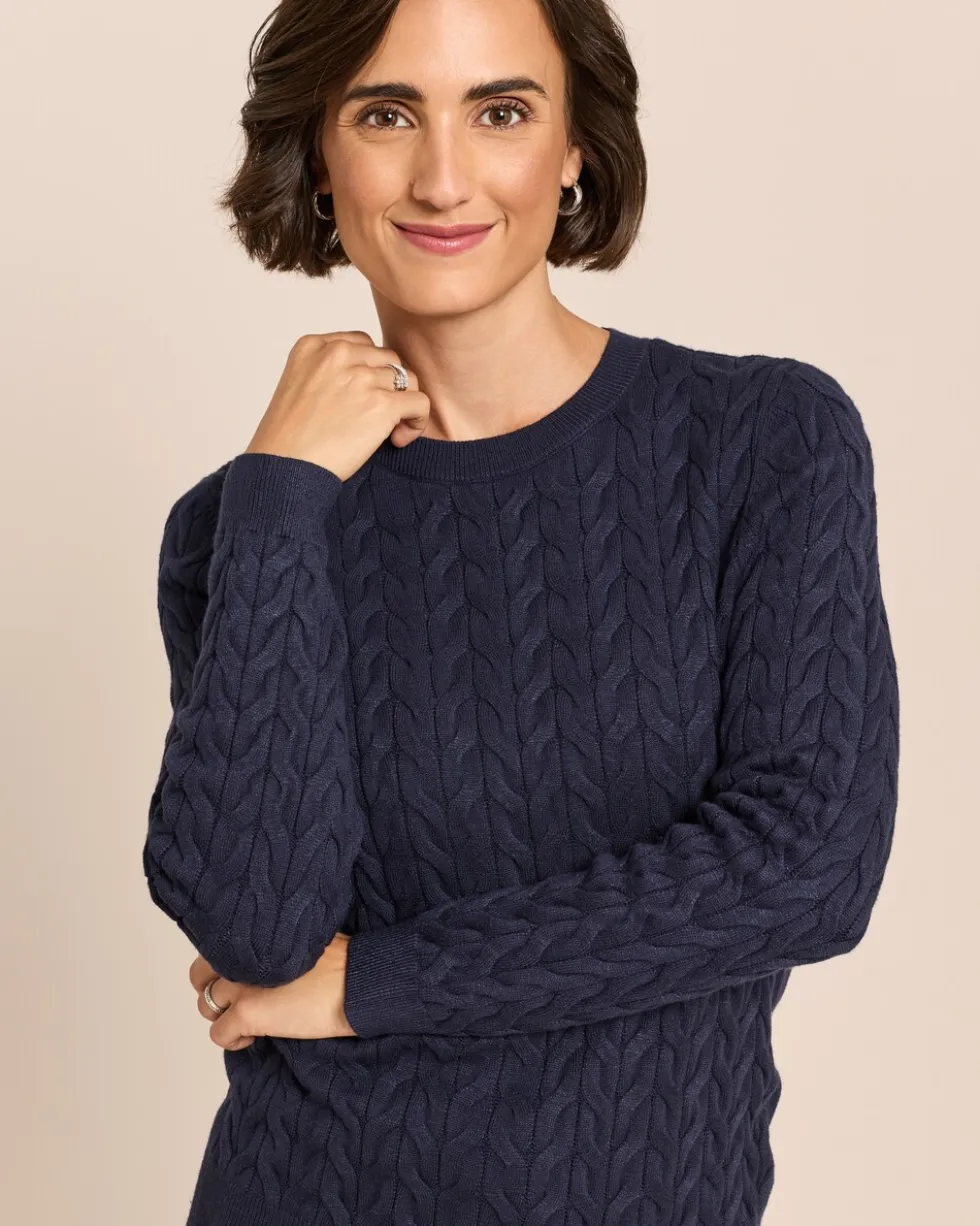 Pullover mit Allover-Zopfmuster