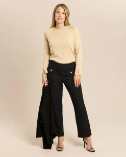 Pullover mit angeschnittenem Stehkragen