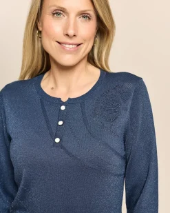 Pullover mit Blüten-Deko