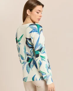 Pullover mit Blüten-Druck