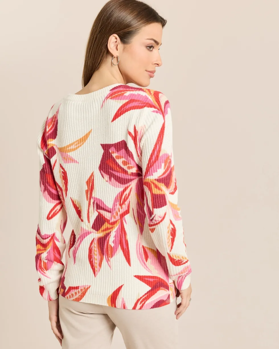 Pullover mit Blüten-Druck
