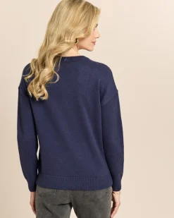 Pullover mit Blumendetail