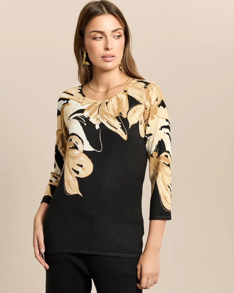 Pullover mit Blumenschulter