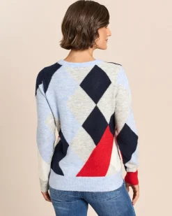 Pullover mit Colourblocking Rauten