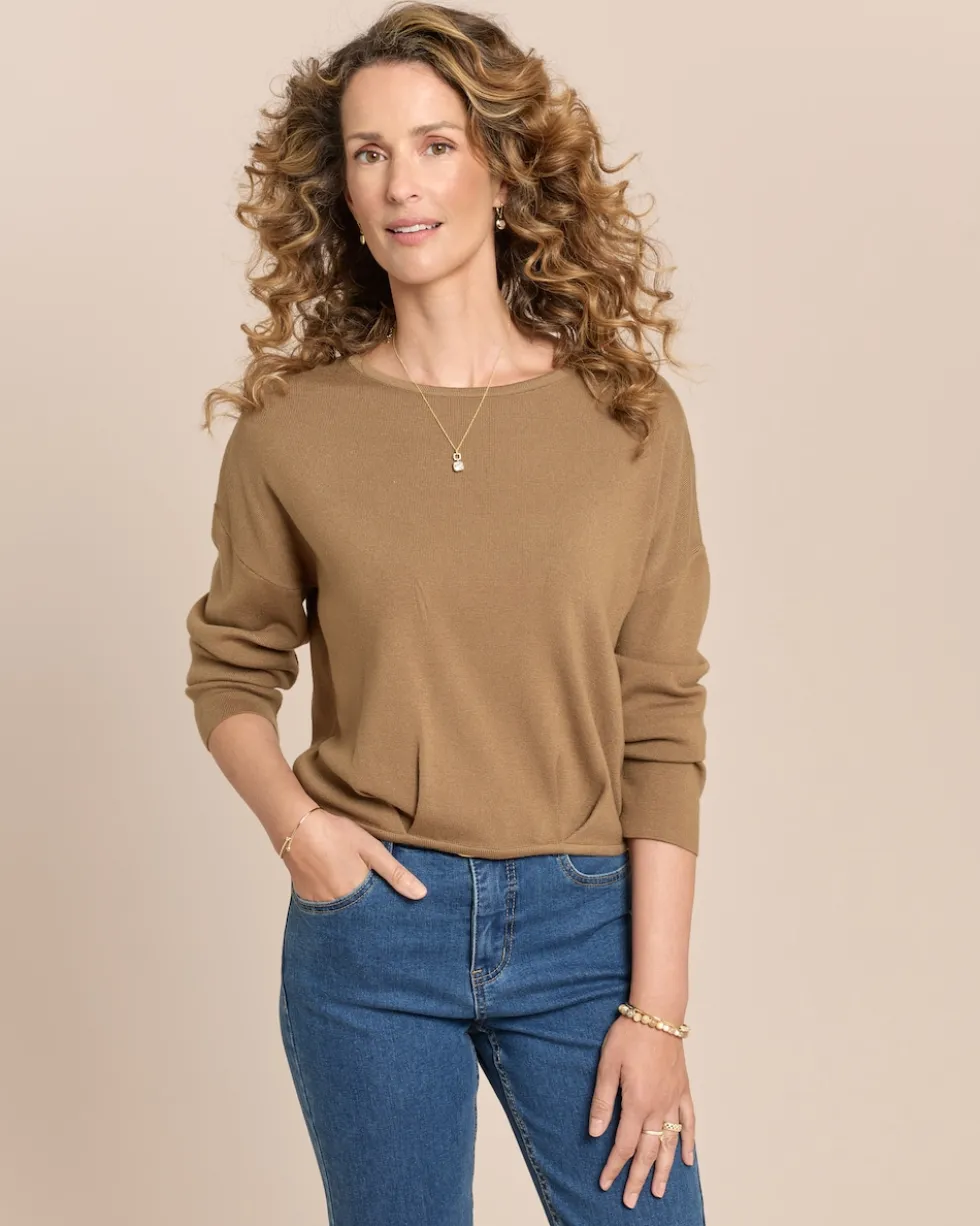 Pullover mit Falte am Saum