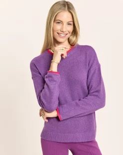 Pullover mit Farbkontrast-Details