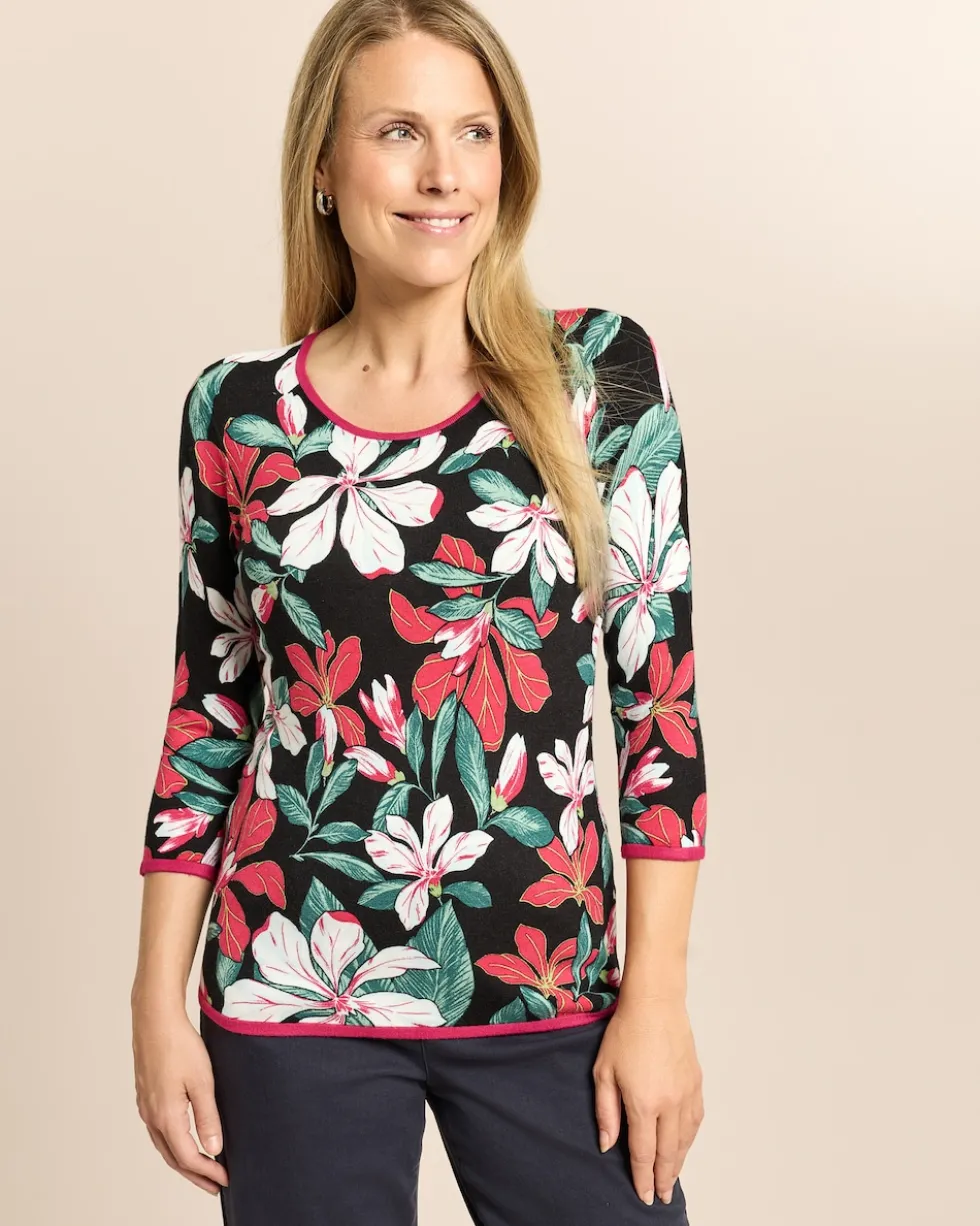 Pullover mit floralem Druck