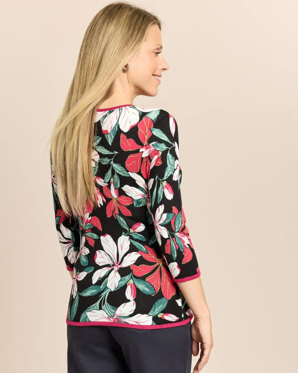 Pullover mit floralem Druck