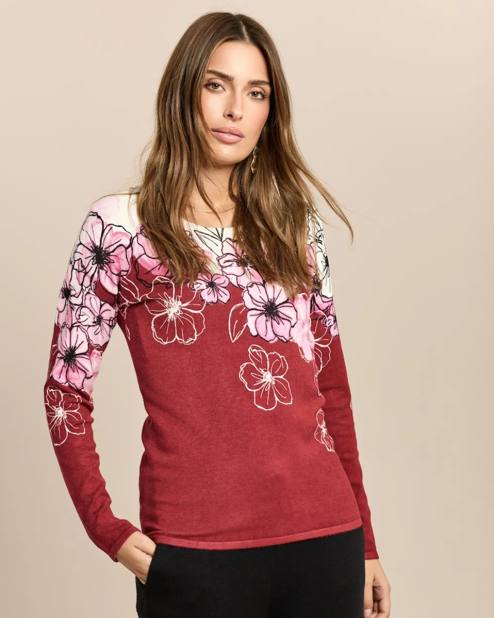 Pullover mit floralem Print