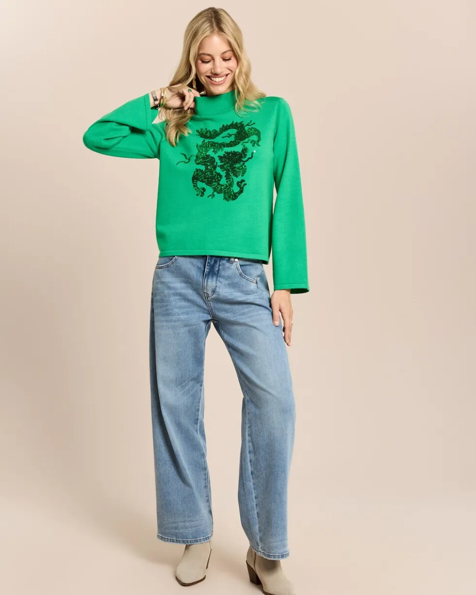 Pullover mit Glitzer-Motiv