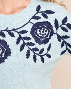 Pullover mit großen Blumen