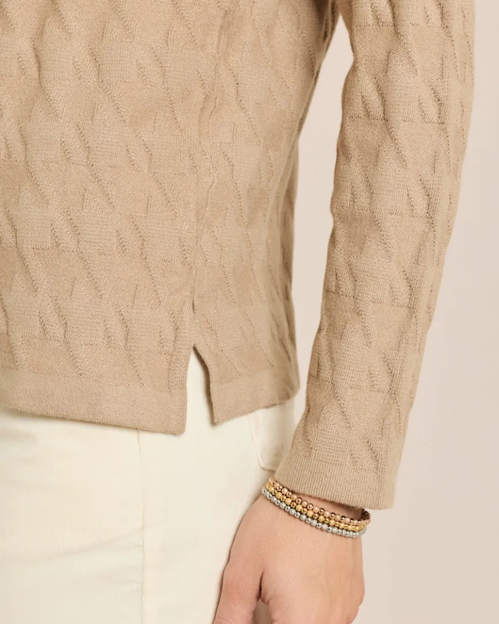 Pullover mit Jacquard-Muster Hahnentritt