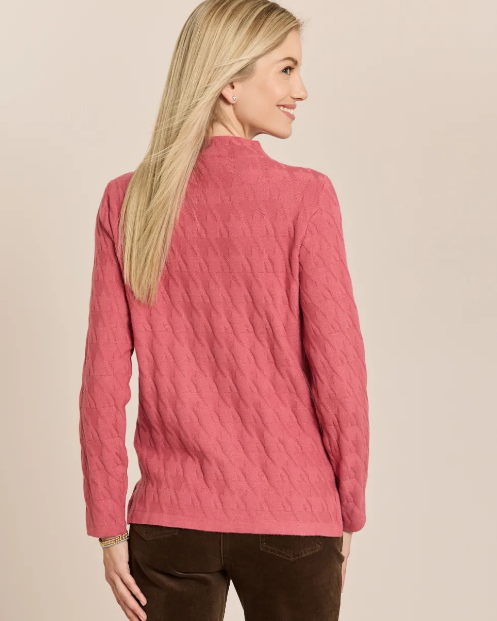Pullover mit Jacquard-Muster Hahnentritt
