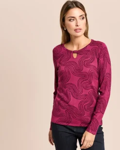 Pullover mit Key-Hole am Rundhals