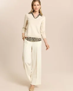 Pullover mit Leo-Bluse