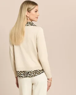 Pullover mit Leo-Bluse