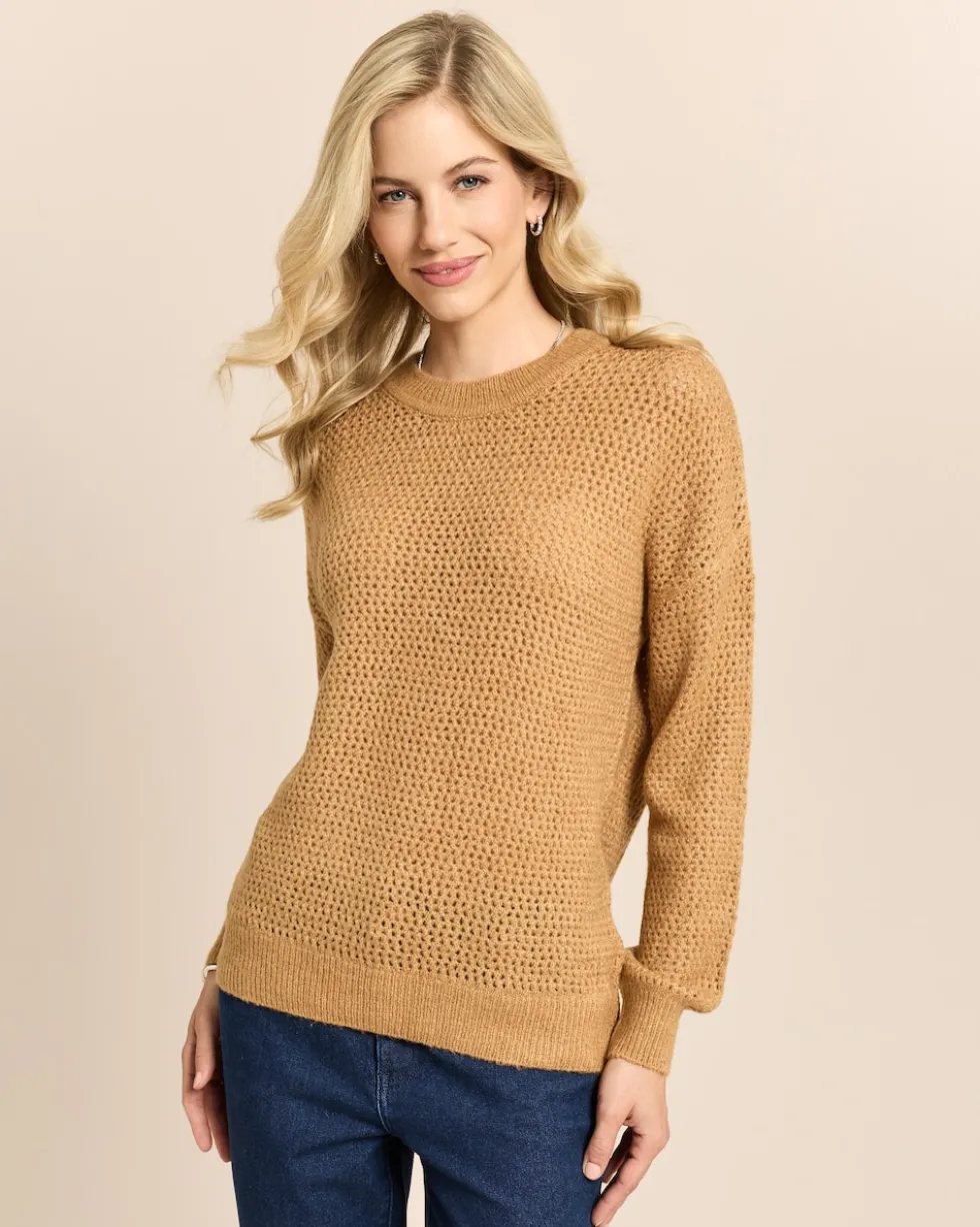 Pullover mit Lochstruktur