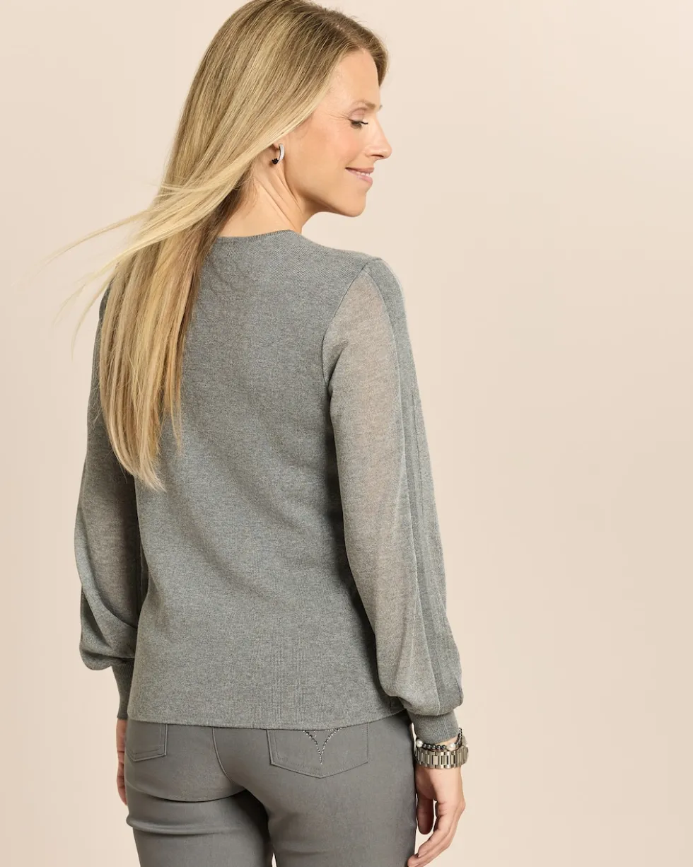 Pullover mit Mesh-Einsätzen