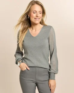 Pullover mit Mesh-Einsätzen