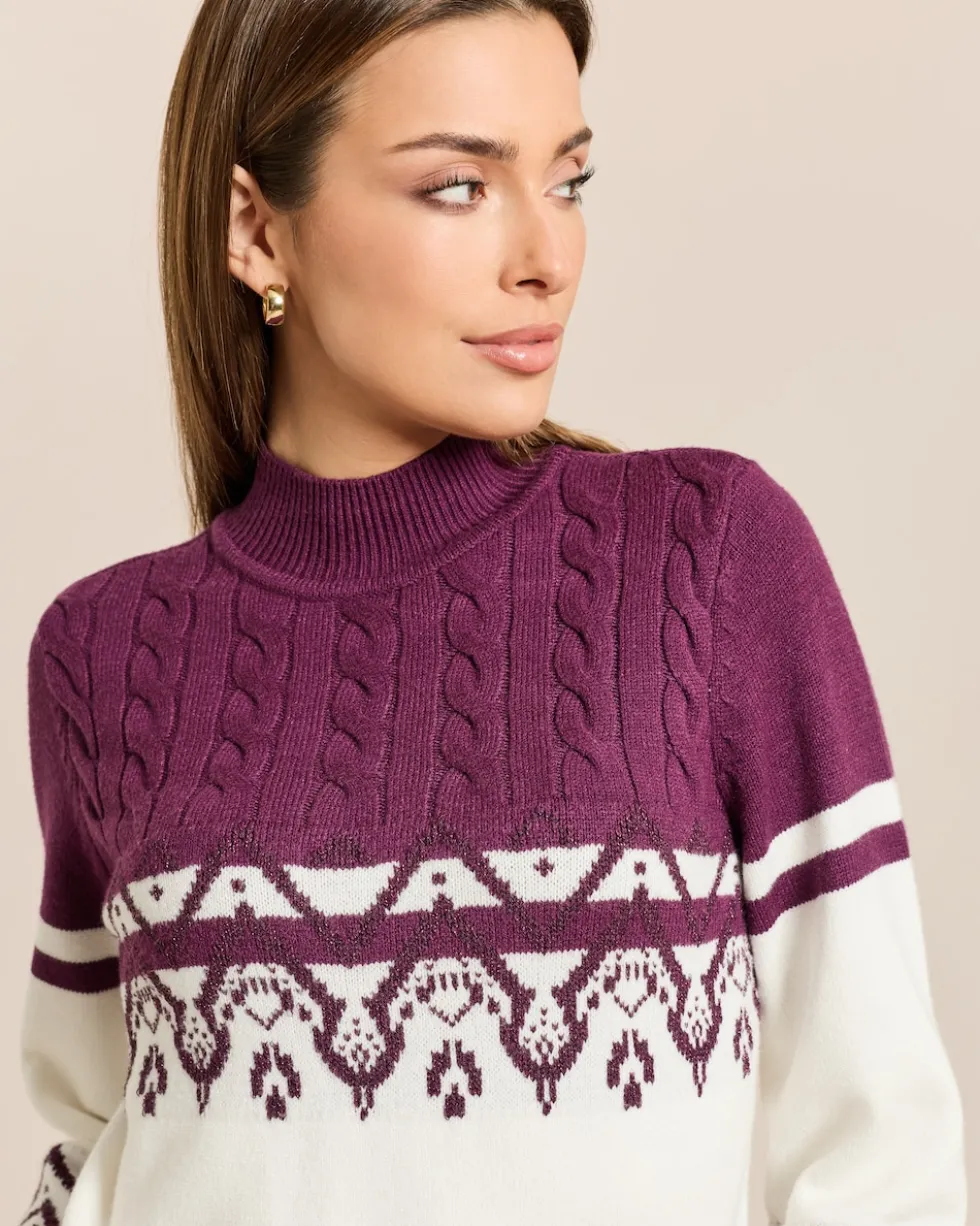 Pullover mit Norweger-Jacquard