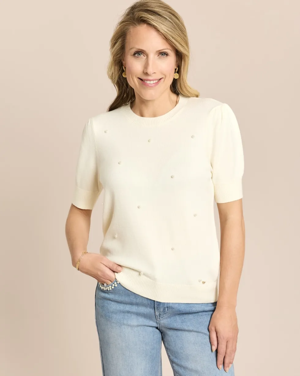 Pullover mit Perlen
