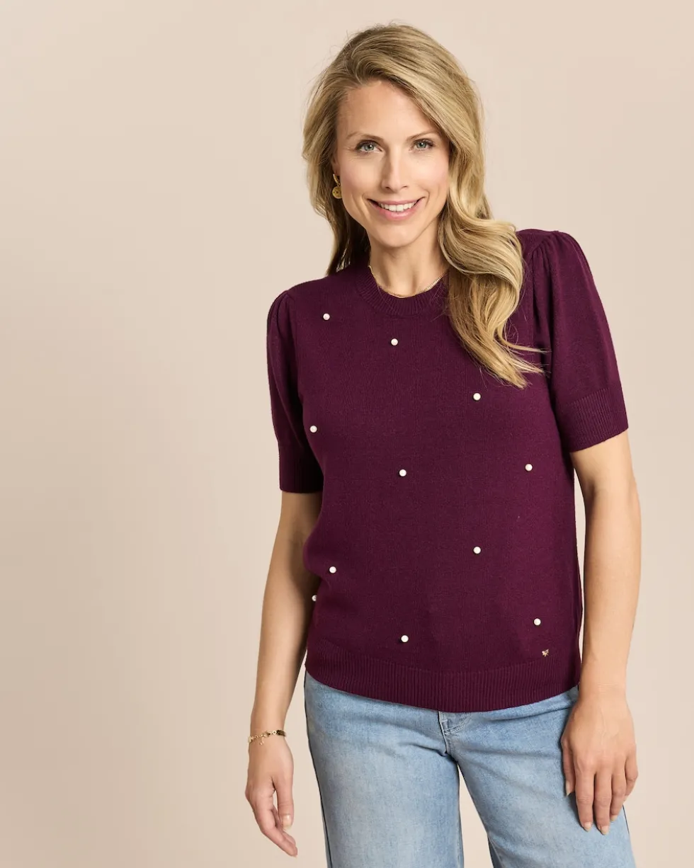 Pullover mit Perlen