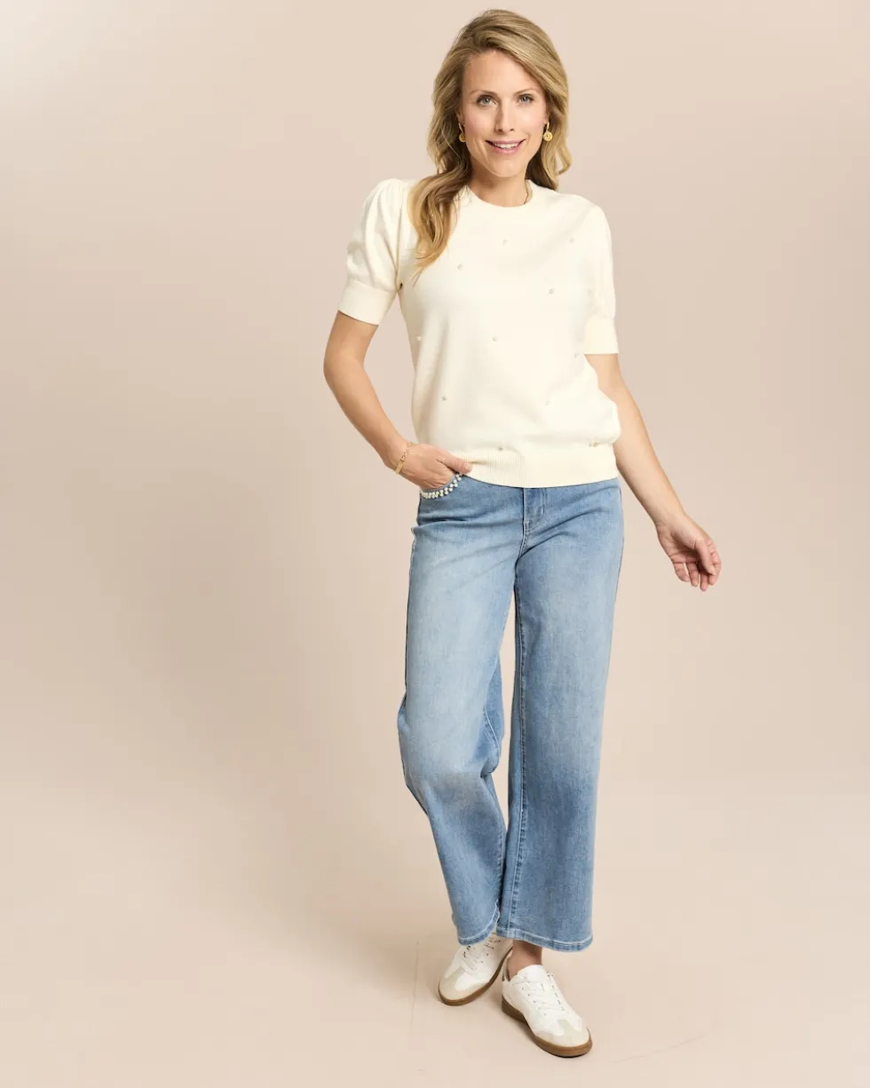 Pullover mit Perlen