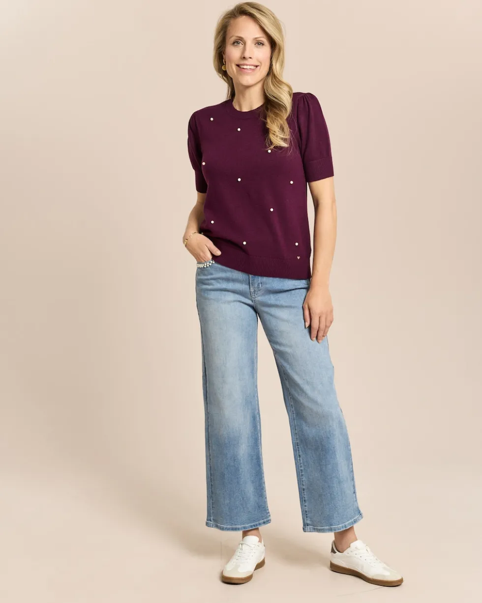 Pullover mit Perlen